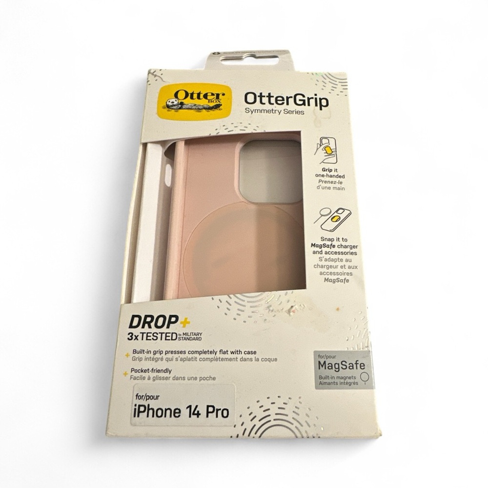 OtterBox OtterGrip Symmetry Case for iPhone 14 Pro - Light Pink
